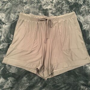 Casual Sage Green Drawstring Shorts